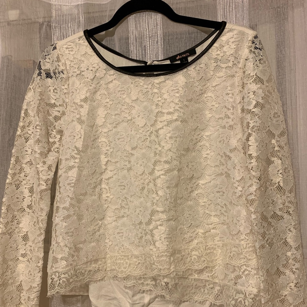 White lacy top